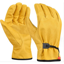 Heavy Duty Leather Work Gloves Water-Resistant Cowhide
