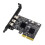 PCIe 4x to Dual USB-C and 4K60 Display Adapter 1