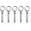 Expansion Ring Swivel Eye Bolt Automatic Hook Silver 5 Pcs 4