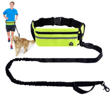 Hands-Free Dog Leash Green Durable Adjustable Belt for