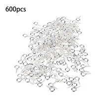 Mini Screw Eye Pins Jewelry Hooks Silver 600 pcs