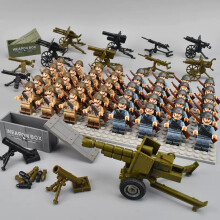40pcs War II the British and German armies Desert Military Sodiers Weapons Minifigures Kids Toys Gifts Fit Lego