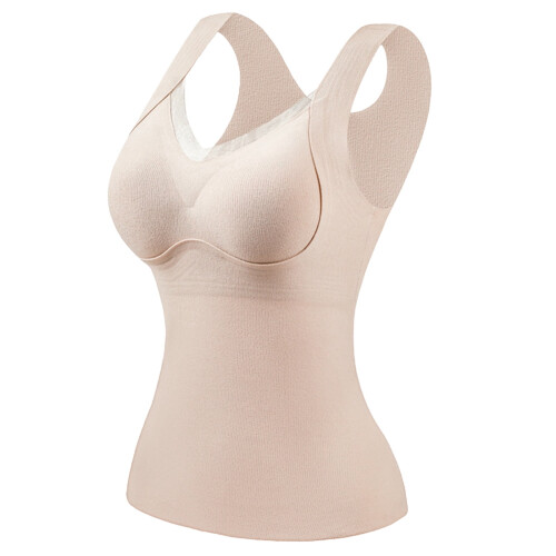 Women's Solid Camisole with Built-in Bra V-Neck Lace Trim 1