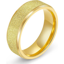Stainless Steel 8mm Wedding Band Comfort Fit Sandblasted
