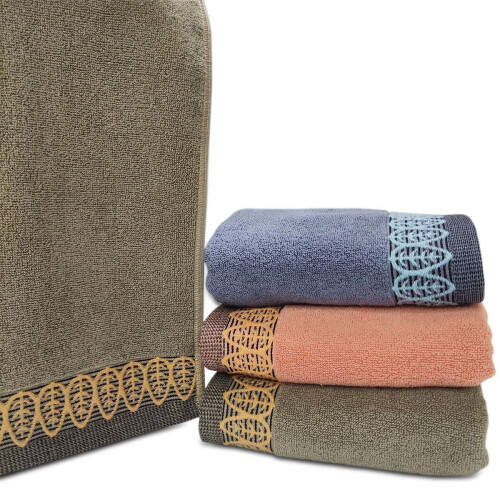 Hand Towels Set 100% Cotton 3-Pack Ultra Soft Absorbent
