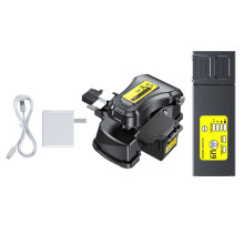 A3 One-Step Automatic High Precision Fiber Optic Cleaver+U9 Fiber Thermal Stripper Optical Fiber Fusion Splicer US Plug