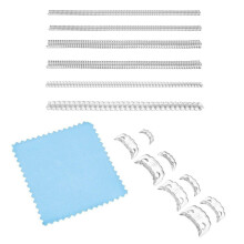 Unsichtbares Silikon Ringgrößen-Set, 15-tlg. Herz-Spiralversteller, Transparent TPU+PC
