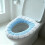 Ensemble de housse de siège de toilette tricotée, chaude, épaisse et extensible 5
