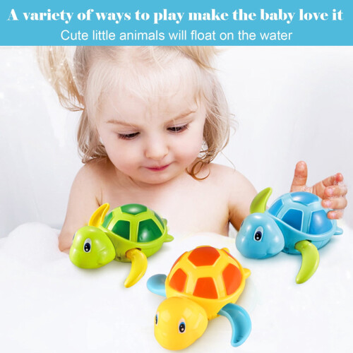 Baby Bath Toys Floating Turtle Wind-Up 3 Pieces 1