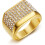 Men's Smooth Rectangle Wedding Ring Hip Hop Punk Style 1