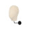 Wall Mount Mannequin Head Display Rack Beige Linen 3