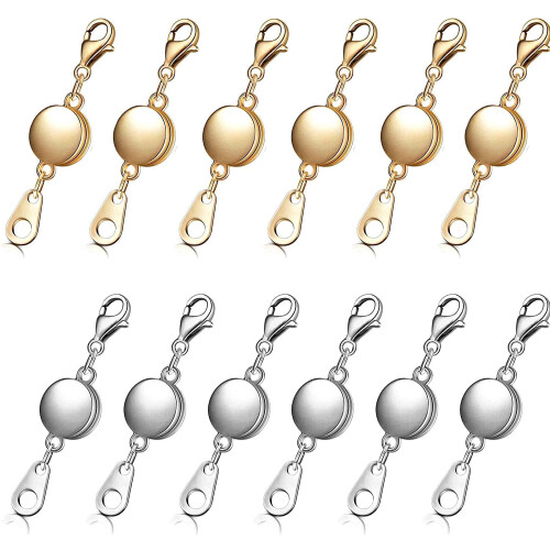 TSV Magnetic Lobster Clasps Silver Gold 12pcs