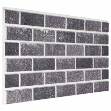 vidaXL Wall Panels 10 pcs Black and Grey 100 x 50 cm EPS Foam