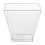 Mini Dessert Cups Clear Square 60 ml 50 Pack with Spoons 5