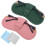 Soft Leather Sunglass Case Pack of 2 with Cleaning Cloth 1