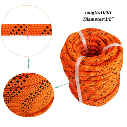 Polyester Double Braid Rope 3/8 inch x 100 ft 2