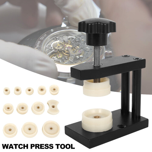 Watch Press Tool with 12 Dies for Back Case Closing