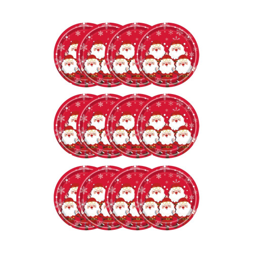 Weihnachtsmann-Pappteller, rot, 16 Stück, 23 cm 1