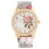 Women's Rhinestone Wristwatch Rose Pattern Red Quartz 6