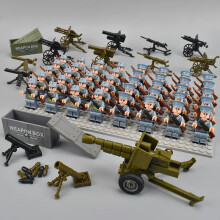 40pcs War II the British and German armies Desert Military Sodiers Weapons Minifigures Kids Toys Gifts Fit Lego