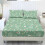 Queen Size Bedding Set Green Floral 3 Piece 1