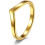 Stackable Chevron Stainless Steel Rings Gold Silver 1
