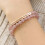 Engraved Natural Stone Bracelet Amethyst Rose Gold 1 6
