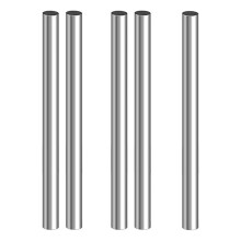304 Stainless Steel Round Rod 6mm x 125mm 5 Pcs