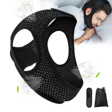 Anti-Snore Chin Strap Adjustable Breathable Black
