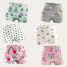 Soft Cotton Girls Boyshort Panties 6 Pack for Ages 2-10
