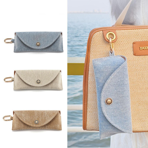 Denim Glasses Pouch Soft Protective with Hook 1