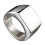 Wedding Ring Stainless Steel Square Band for Men Silver 1