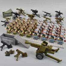 40pcs War II the British and German armies Desert Military Sodiers Weapons Minifigures Kids Toys Gifts Fit Lego