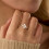 Sterling Silver Pearl Flower Ring for Women, CZ, Shell 6