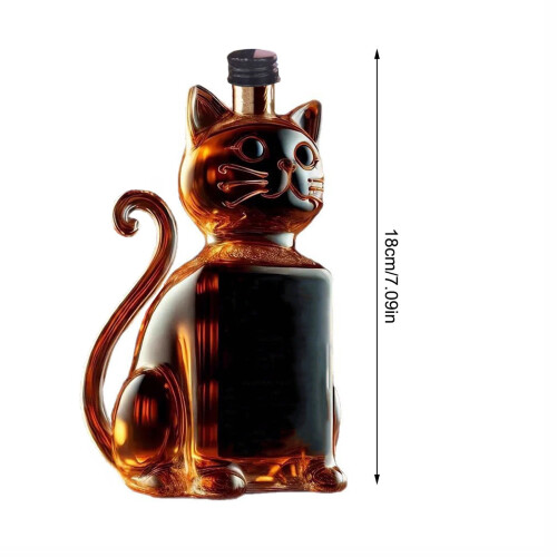 Carafe à whisky en forme de chat 300 ml 2