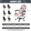 Housse de chaise extensible blanche à motif papillon et boutons-pression 3