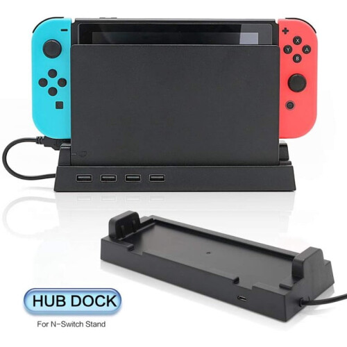 Switch Hub Dock mit 4 USB-Anschlüssen für Pro Controller 1