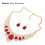 Harmtty Necklace and Earrings Set Multicolor Water Drop 8
