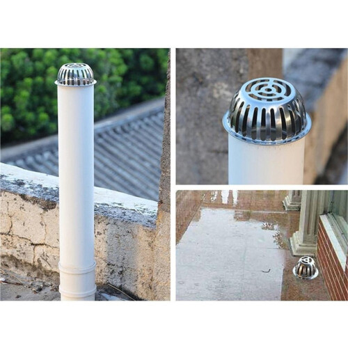 Évacuation des eaux de 100 mm pour plafond et sol de balcon en acier 2