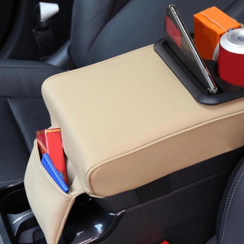 Universal Car Armrest Center Console Box PU Leather 2