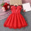 Ärmelloses Mädchenkleid mit Schleife, flatternden Ärmeln und 3D-Effekt 5