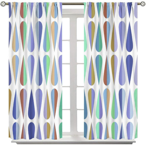 Μοντέρνες Κουρτίνες Mid-Century Atomic Starburst 2-Panel 52x84 1
