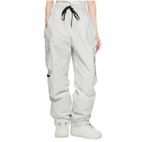 Women's Solid Elastic Waist Outdoor Windproof Waterproof 1