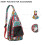 Σακίδιο πλάτης Crossbody με έθνικ σχέδια, ελαφρύ, 1Pack 2