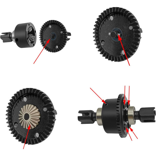 Σετ διαφορικών από ατσάλι RC για 1/8Arrma Typhon6S BLX 2