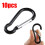 Black Carabiner Clip Hook Keychain Ring 1-2 inch 2
