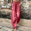 Damen Oversized, einfarbige Freizeithose mit elastischem Bund, weit 5