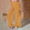 Women's Summer Beach Pants Solid Color Washed Wrinkle-Free 3