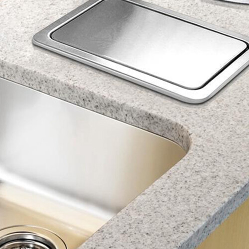 Mülltonnenabdeckung aus Edelstahl mit Klappdeckel (2er-Pack) 2