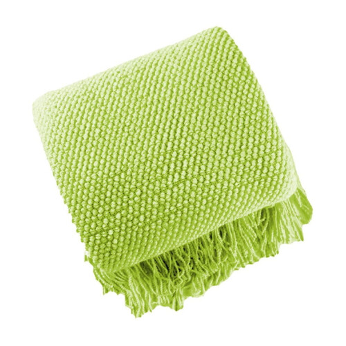 Couverture duveteuse en tricot vert 50x70 2